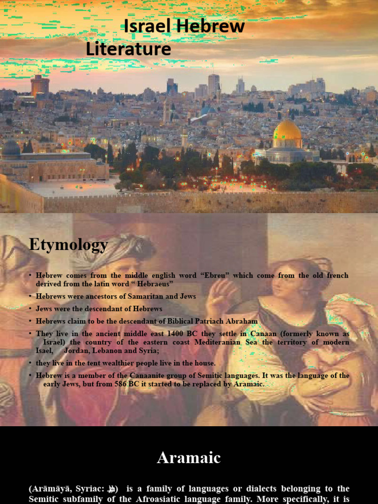Hebrew Language and Literature in Israel | PDF | Hebrew Language | Canaan