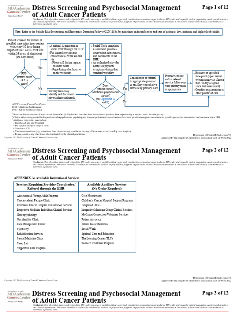 clinical management distress | PDF | Psychotherapy | Physical Therapy