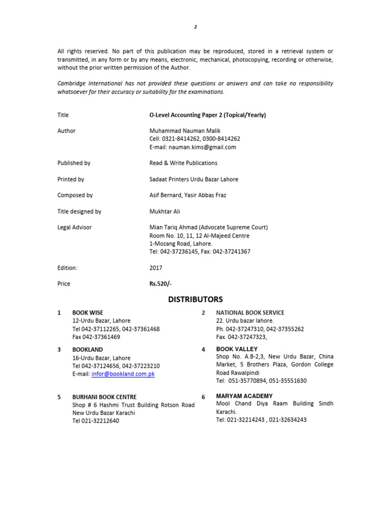 Accounting Paper 2 Topical-3-89 | PDF