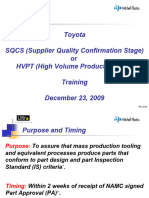 SQCS Supplier Quality Confirmation Stage HVPT (High Volume Production Trial