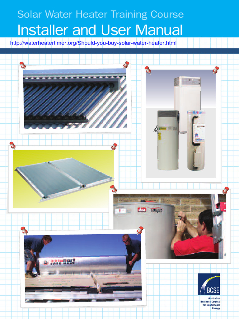 Solar Water Heater Installation Manual | PDF | Water Heating | Heat Pump