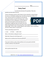 Asking and Answering Questions About Text - Worksheet 3