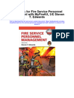 Test Bank For Fire Service Personnel Management With Myfirekit 3 e Steven T Edwards 3