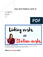 Linking Verbs and Stative Verbs