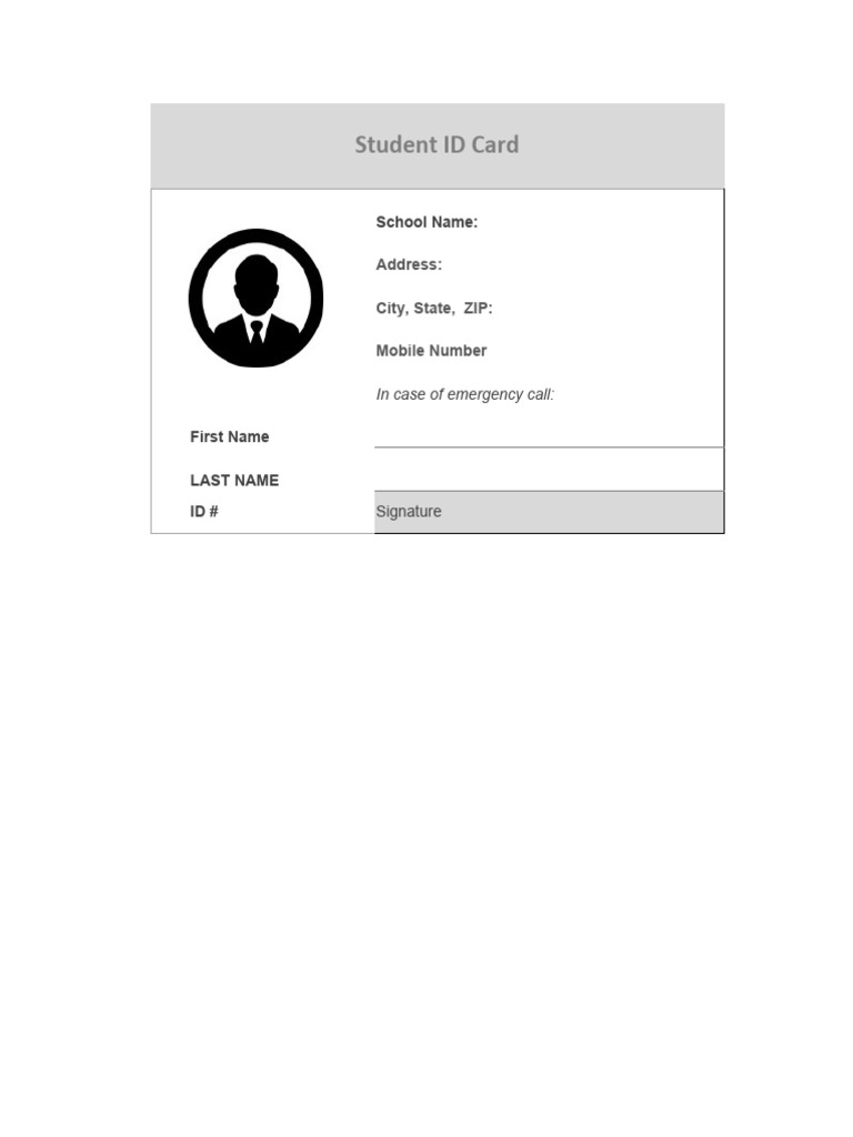 Student Id Template 03 | PDF