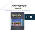 Test Bank For Multinational Management 6 Edition Cullen Parboteeah