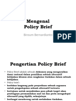 Mengenal Policy Brief