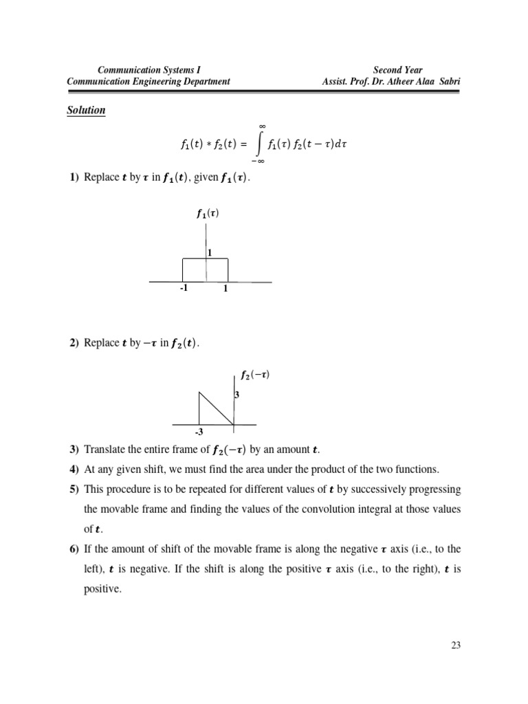 Convolution Properties in Communication Systems | PDF | Convolution ...
