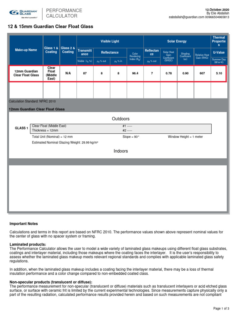 12mm Thick Clear Float Temperd Glass Data Sheet PDF Glasses Dielectric