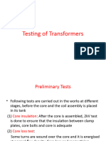Testing of Transformers