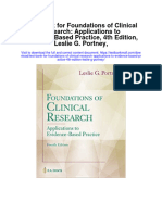 Test Bank For Foundations of Clinical Research Applications To Evidence Based Practice 4th Edition Leslie G Portney