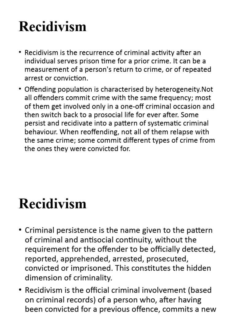 Understanding Criminal Recidivism | PDF