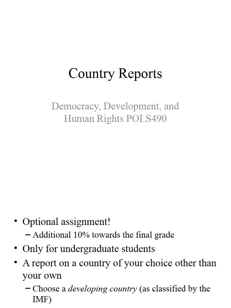 Country Reports | PDF