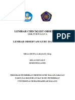 Lembar Checklist Observasi Guru Dan Siswa