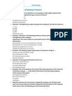 Sources of Business Finance Worksheet - 3