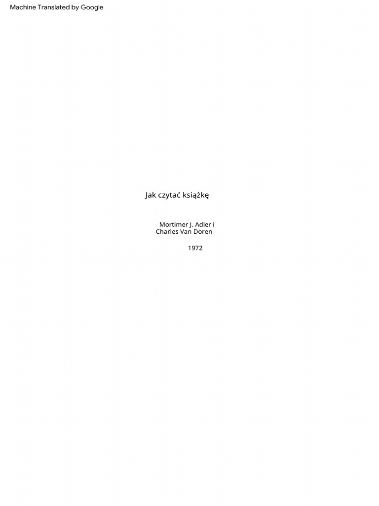 How to read a book pl pdf