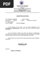 Certificate of Coordinatorship