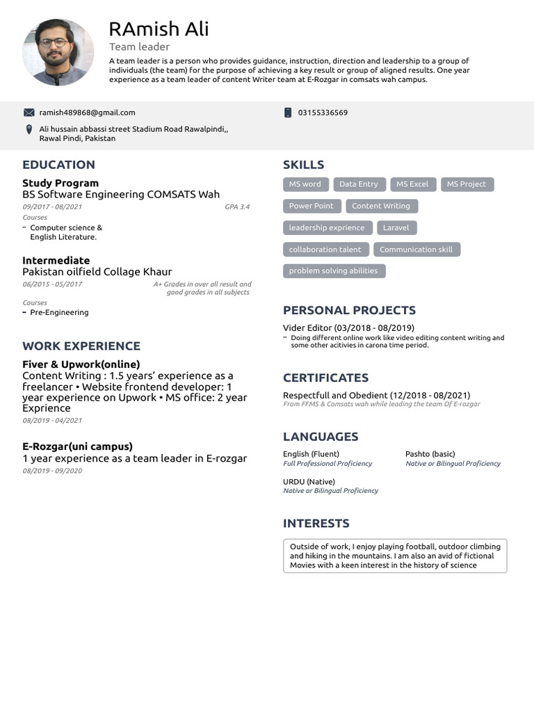 RAmish's+Resume+(1) | PDF