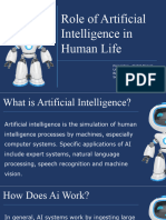 Role of AI in Human Life