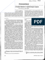 Modeling and Variable Selection in Epidemiologic Analysis