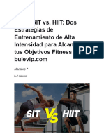 (Guía) SIT vs. HIIT Entrenamiento de Alta Intensidad para Alcanzar Tus Objetivos Fitness