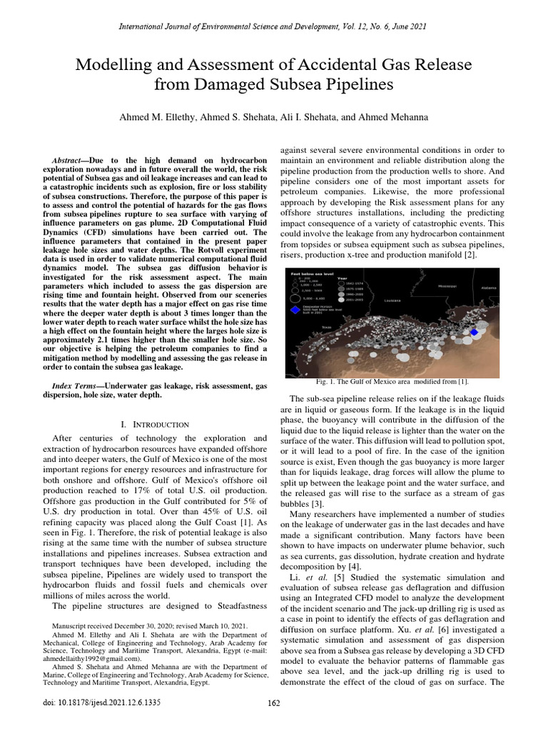 Subsea Gas Leakage Risk Assessment | PDF | Turbulence | Fluid Dynamics
