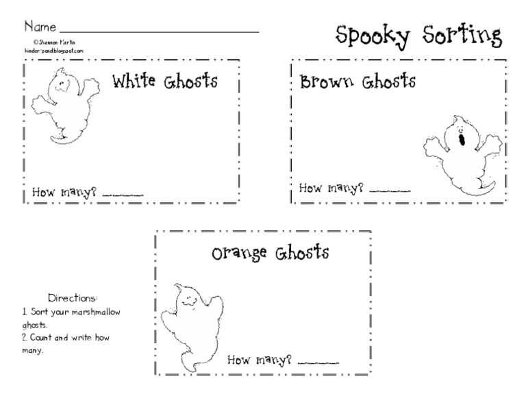 Marshmallow Ghost Sorting Activity | PDF