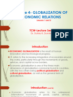 Module 4 Lesson 1 To 3 Globalization of Economic Relations