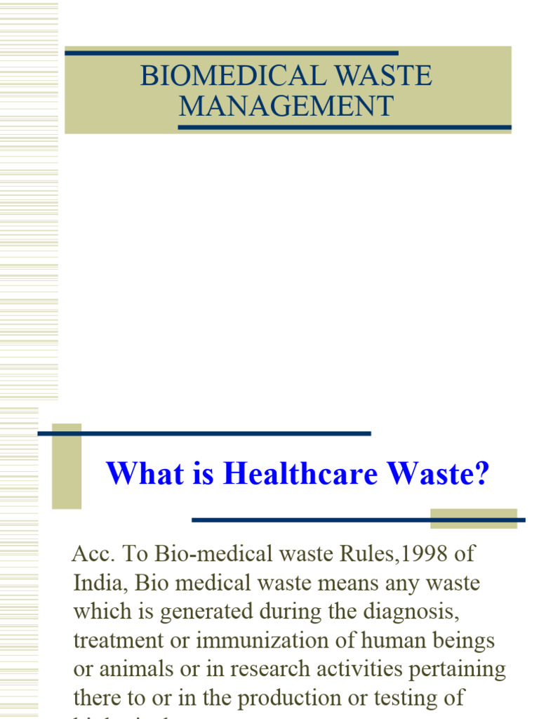 Biomedical Waste Management PDF