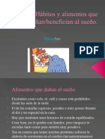 Hábitos y Alimentos Que Dañan El Sueño