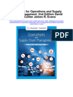 Test Bank For Operations and Supply Chain Management 2nd Edition David Alan Collier James R Evans