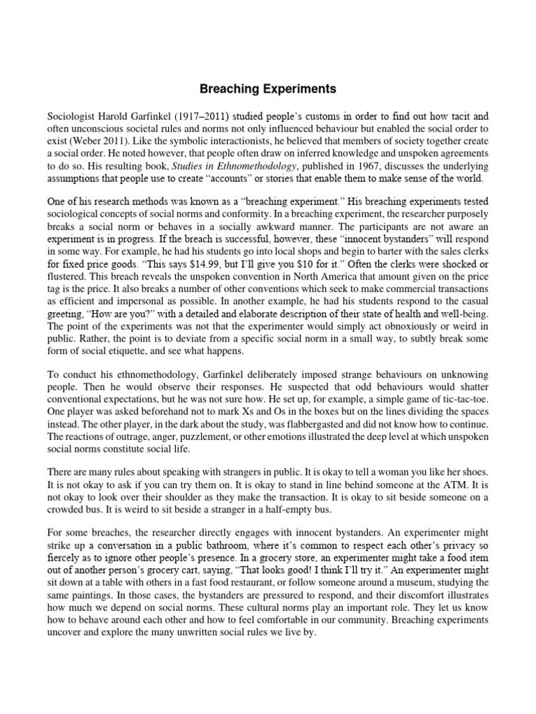 Science Experiment Essay Example