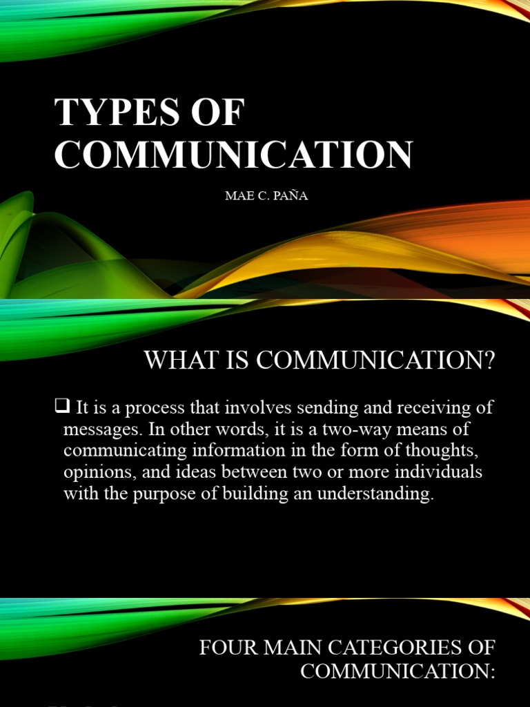 Types of Communication Explained | PDF