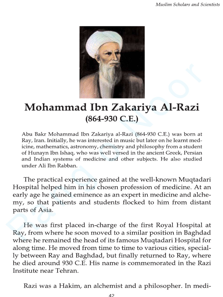 Al-Razi: Life and Contributions | PDF