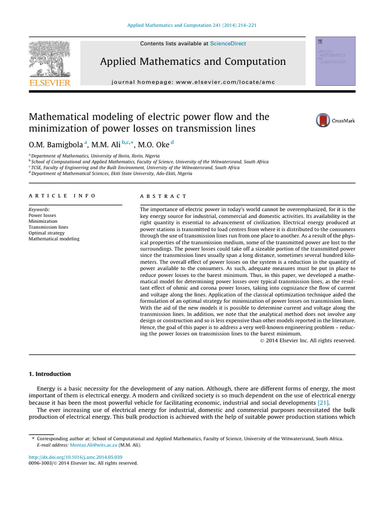 Minimizing Power Losses in Transmission Lines | PDF | Electric Power ...