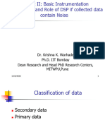 Unit II Types of Data and Role of DSP If Data Contains Noise