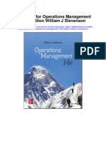 Test Bank For Operations Management 14th Edition William J Stevenson