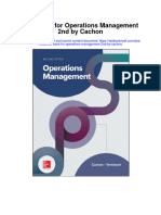 Test Bank For Operations Management 2nd by Cachon