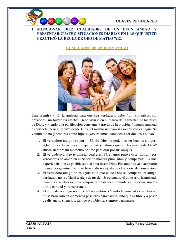 Desarrollo de La Amistad | PDF | Relaciones personales, crianza y ...