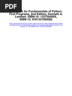 Test Bank For Fundamentals of Python First Programs 2nd Edition Kenneth A Lambert Isbn 10 133756009x Isbn 13 9781337560092