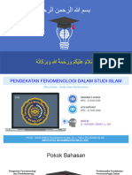 Pendekatan Fenomenologi Dalam Studi Islam