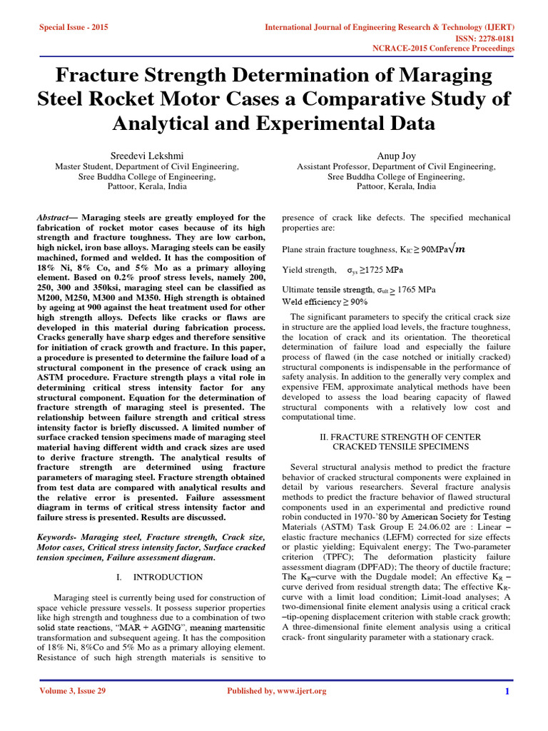 Fracture Toughness of Maraging Steel | PDF | Fracture Mechanics | Fracture