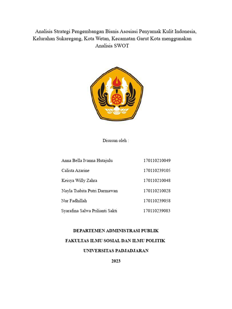 Strategi Bisnis APKI di Sukaregang | PDF | Seni