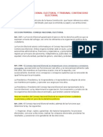 Del Consejo Nacional Electoral y Tribunal Contencioso Electoral