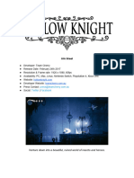 Hollow Knight Info Sheet