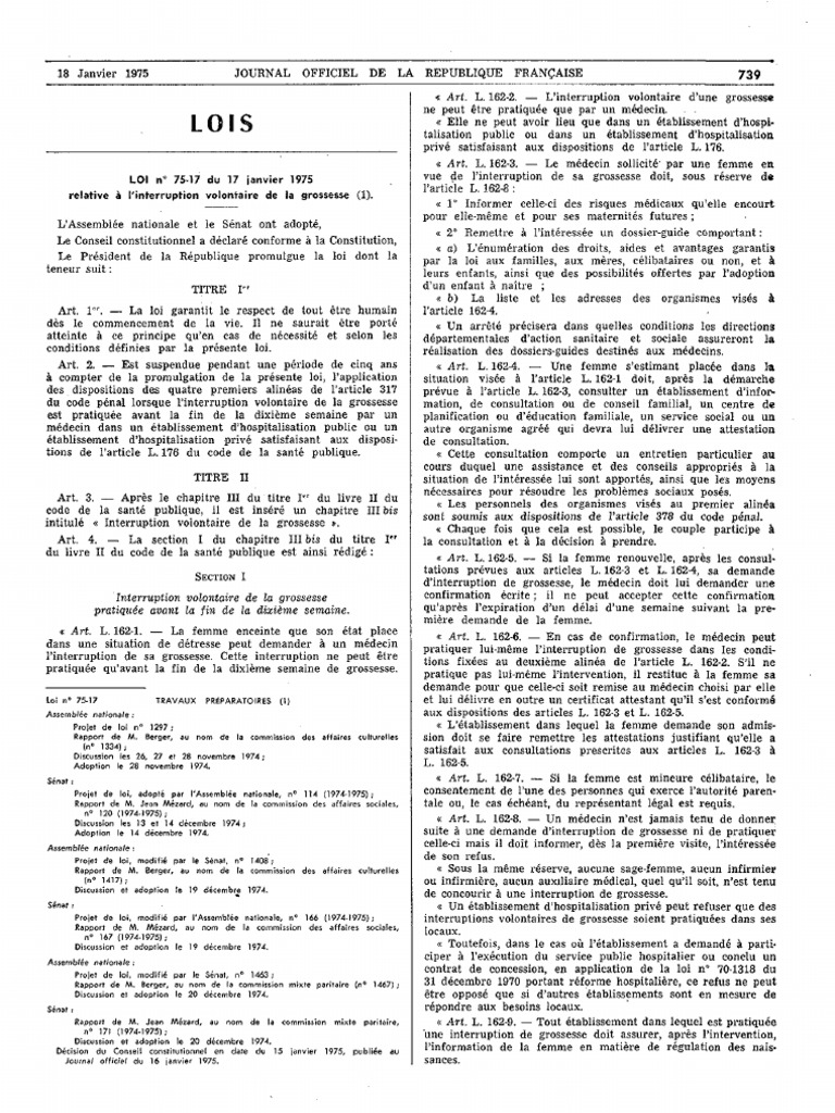 Loi veil 1975 pdf