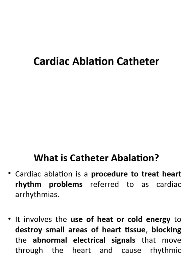 Cardiac Ablation Catheter PDF Heart Medicine