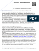 Carbon Border Adjustment Mechanism Questions and Answers