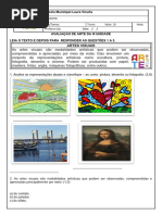 Avaliação em Arte 5º Ano 1º Bimestre 2024 | PDF | Pichação | Arte de rua