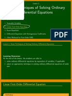 Linear Differential Equation (Slides For Video Lecture)